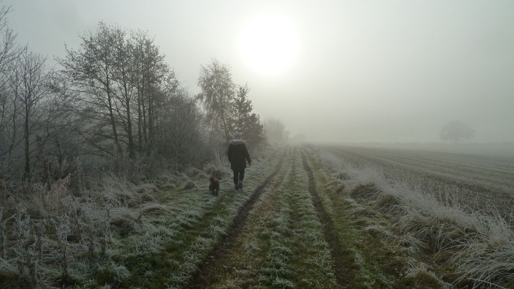 Molly and me on the bridlepath.